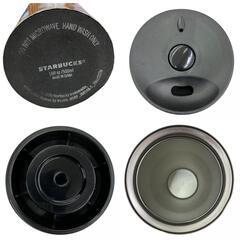 186001 現状品 Starbucks スターバックス タンブラー　まとめ ブラック ステンレス 2点まとめ売り [0000000001030]の画像