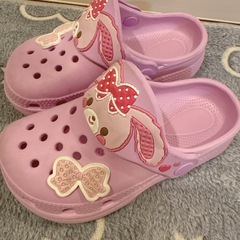 うさぎのサンダル　16cm ピンクの画像