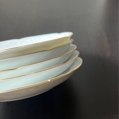 OKURA 大倉陶園 ゴールドライン 銘々皿 5枚セット 15cmケーキ皿の画像