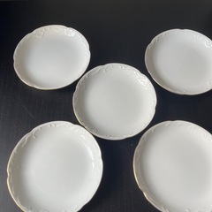 OKURA 大倉陶園 ゴールドライン 銘々皿 5枚セット 15cmケーキ皿の画像