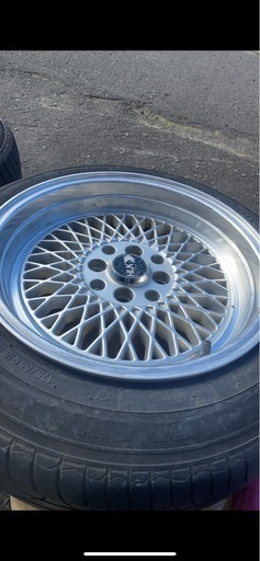 15インチ4穴100 8j+25ホイール　ns2付き