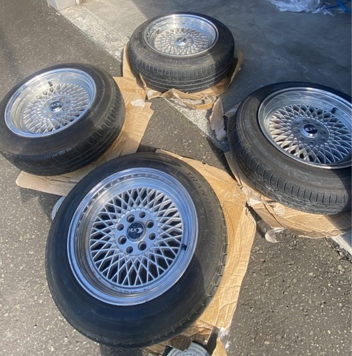 15インチ4穴100 8j+25ホイール　ns2付き