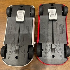 フィアット500 ミニカー 赤 白 2台セットの画像