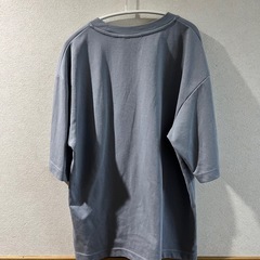 ユニクロ Mサイズ エアリズムコットンオーバーサイズTシャツ ブルーの画像