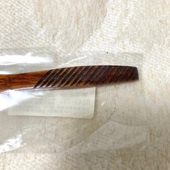  山中産業　天然木　木製スプーン　１本　（サイズ）13.5cm、11.5cm　（素材）天然木、うるし塗装　　日本製　未開封の画像