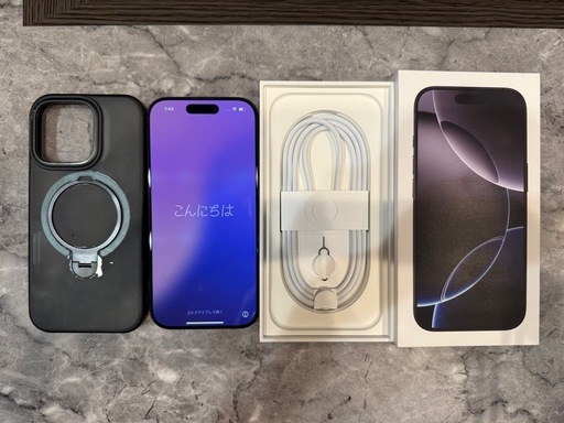 【極美品！】iPhone 16 Pro 256GB バッテリー100% ブラックチタニウム