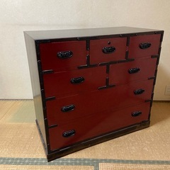 時代箪笥 和箪笥 整理箪笥 和家具 アンティーク 伝統工芸 タンス 箪笥 漆塗りの画像