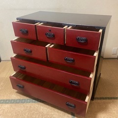 時代箪笥 和箪笥 整理箪笥 和家具 アンティーク 伝統工芸 タンス 箪笥 漆塗りの画像