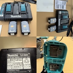 中古 美品 makita マキタ　バッテリー2本 充電器付　充電式芝刈機 MUR368ADG2 Uハンドル左右非対称 充電式草刈機の画像