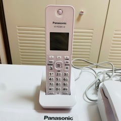 【掲載は9月末まで】【美品】パナソニック 電話機 子機 説明書付き 固定電話 白 Panasonicの画像