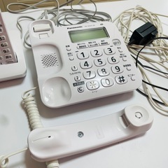 【掲載は9月末まで】【美品】パナソニック 電話機 子機 説明書付き 固定電話 白 Panasonicの画像