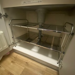 ステンレス コンロ下収納ラック