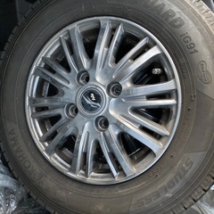 145/80R12 80/78N LT⭐️ヨコハマ アイスガード⭐️スタッドレスタイヤ⭐️Fang12インチアルミホイール付き4本セット⭐️ハイゼットなどの軽バン軽トラなどに⭐️千葉市よりの画像