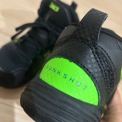 ASICS DUNKSHOT バスケットボールシューズ21.5cm 蛍光グリーンの画像