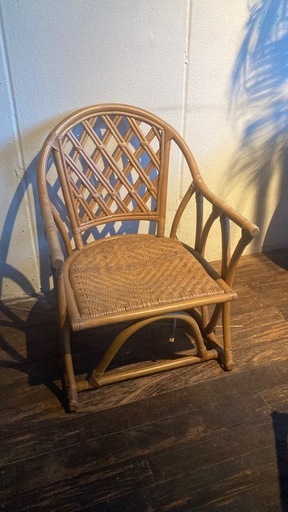 ラタン家具 3点セット (チェア×2, テーブル×1)