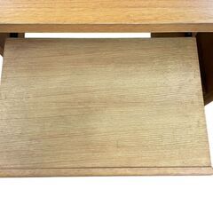 ○木製学習机 ワークデスク 木目調 ナチュラル 引出付きの画像