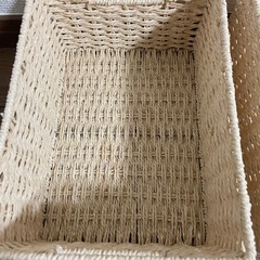 ニトリ　手編み風バスケット　2つセットの画像