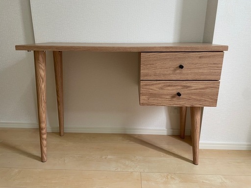 【新品】ニトリ北欧調スリムデスク(奥行40cm) ナチュラル