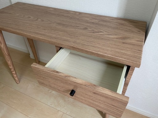 【新品】ニトリ北欧調スリムデスク(奥行40cm) ナチュラル