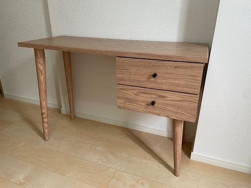【新品】ニトリ北欧調スリムデスク(奥行40cm) ナチュラル