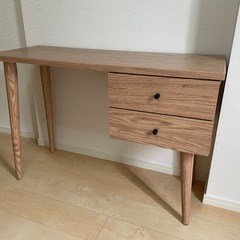 【新品】ニトリ北欧調スリムデスク(奥行40cm) ナチュラルの画像