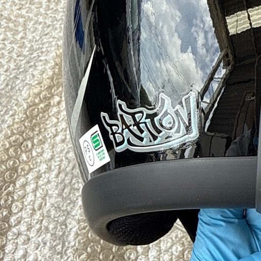 BARTON ジェットヘルメット リード工業 BC-10? スモールジェットヘルメット バイク シールド付き フリーサイズ ブラックフレア 黒