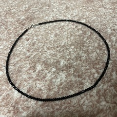 ブラックスピネルネックレス 45cm（天然石）の画像