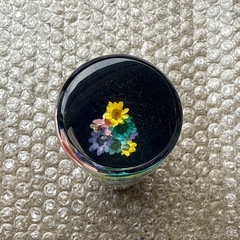 クリスタル シフトノブ フラワー 花 水中花 昭和 当時物 旧車 レトロ 和 汎用 ギアシフター アダプター トラック 乗用車の画像