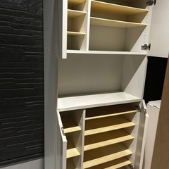 靴箱　ホワイト　鏡面の画像