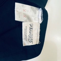 スヌーピーとウッドストックの黒Tシャツの画像