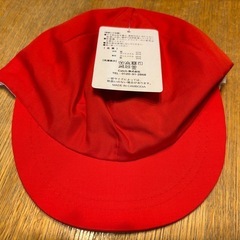 【新品未使用】乾きやすい紅白帽子（L）の画像