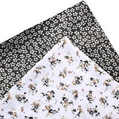 【おしゃれモノクロ】カットクロス 7枚セット 50cm角 はぎれ 花柄 ドット柄の画像