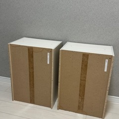 二段ボックス収納(可動式棚板付き)の画像