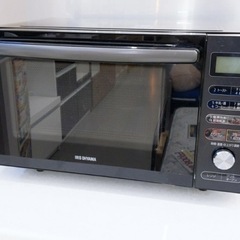アイリスオーヤマ オーブンレンジ 18L ヘルツフリー ブラック...