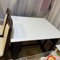 ダイニング伸縮テーブル＆チェアセットの画像