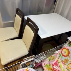 ダイニング伸縮テーブル＆チェアセットの画像