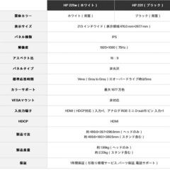 HP 22fw 21.5インチ モニター ディスプレイの画像