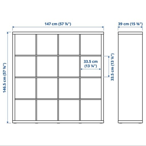 IKEA カラックス シェルフホワイト 147×146