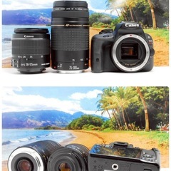 軽量✨運動会にも◎canon kiss X7 ダブルレンズ 一眼レフ スマホ転送の画像