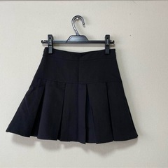 【 新品未使用 】Lady like ボックスプリーツミニ丈スカート L 黒の画像