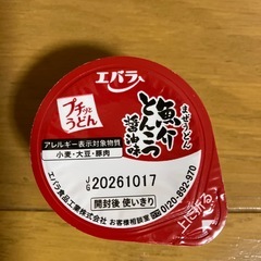 （開封済み）エバラ プチッとうどん 魚介とんこつ醤油味の画像
