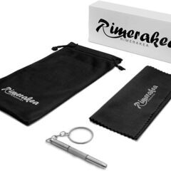 [Rimerakea] ブルーライトカット メガネ PCメガネ 度なし 軽量 UVカット ウェリントン黒縁 ブラックの画像