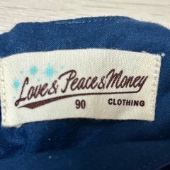 Love & Peace & Money ドット柄ワンピース 90 ネイビーの画像