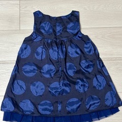 Love & Peace & Money ドット柄ワンピース 90 ネイビーの画像