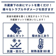 新品未使用　冷蔵庫マット　抗菌防カビ　　の画像