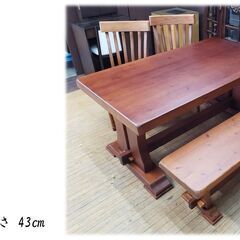 I37 光製作所 パイン材 ベンチ ダイニング セット