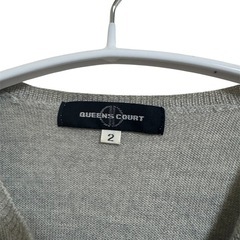 【クイーンズコート】グレー カーディガン サイズ2の画像