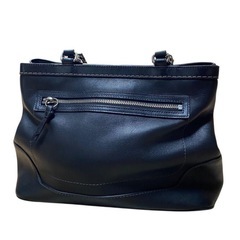 coach 牛革　ハンドバッグ　ブラックの画像
