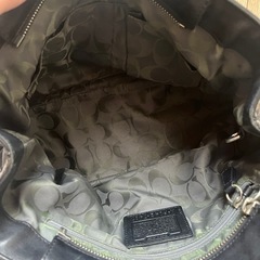 coach 牛革　ハンドバッグ　ブラックの画像