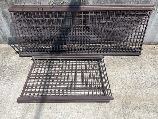 アルミフェンス 高さ約72cm 長さ約197.5cm×3枚 長さ約105.5cm×2枚 ブラウン